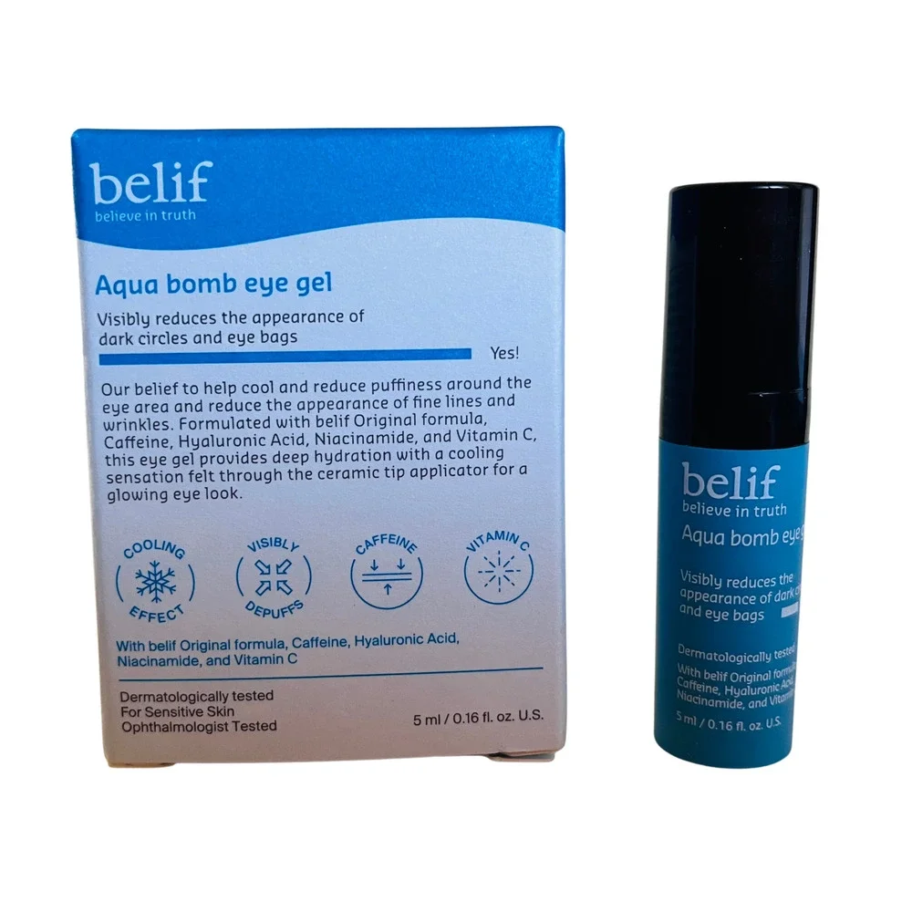 Belif Aqua Bomb Eye Gel 0.16 oz / 5mL Travel Mini Set NIB - Set of 4